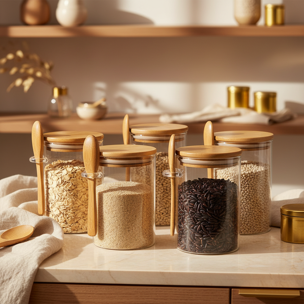 PureSeal™ Glass Storage Jars – 6-Piece Set