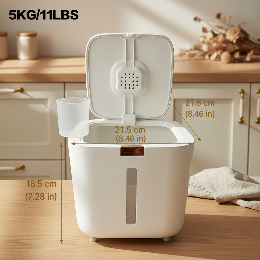 SealStore™ Grain Storage Container with Measuring Cup 5 Kg