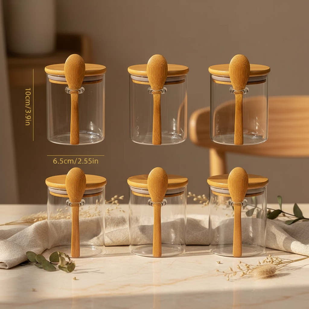 PureSeal™ Glass Storage Jars – 6-Piece Set