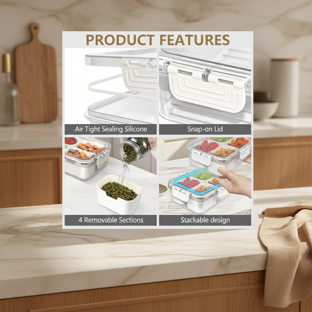 SnackNest™ Portable Snack Box 1-Piece Set