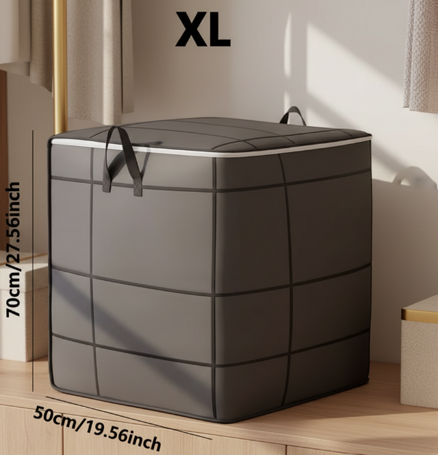 LuxeFold™ Wardrobe Storage Box – Black