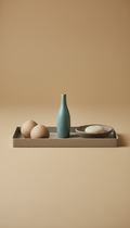 Soft Taupe Metal Accent Tray